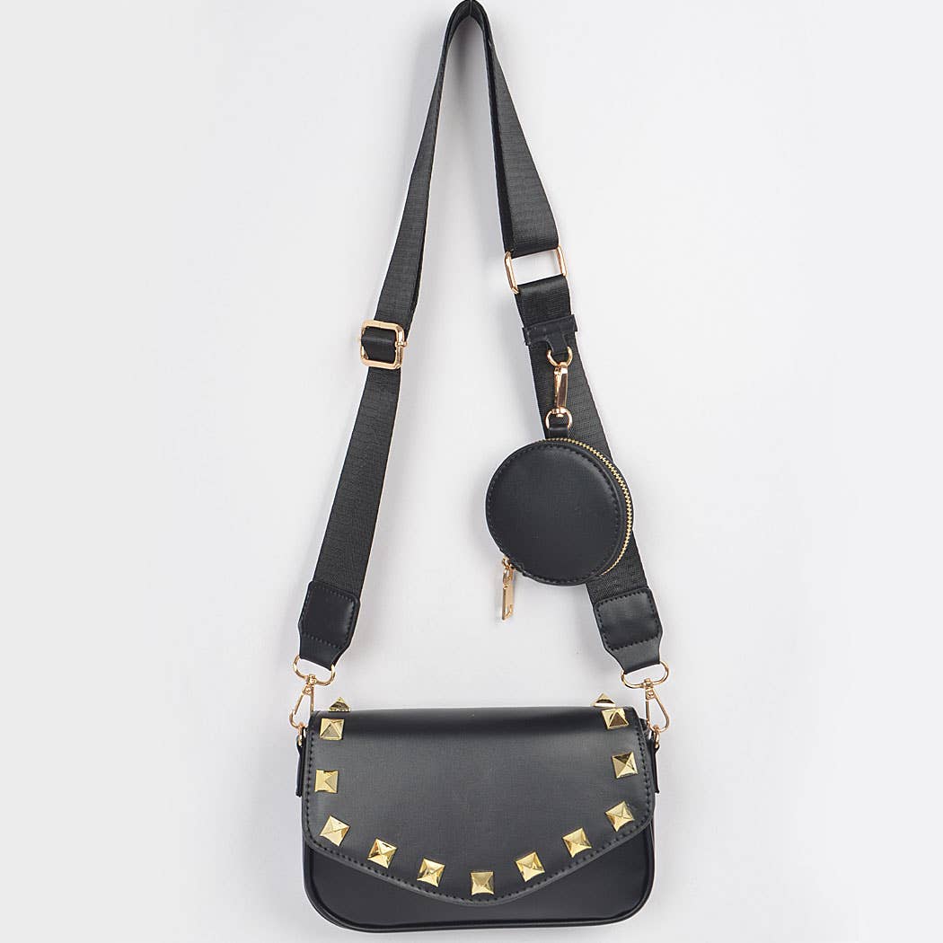 Medium Stud Bag W/Air Pod Purse