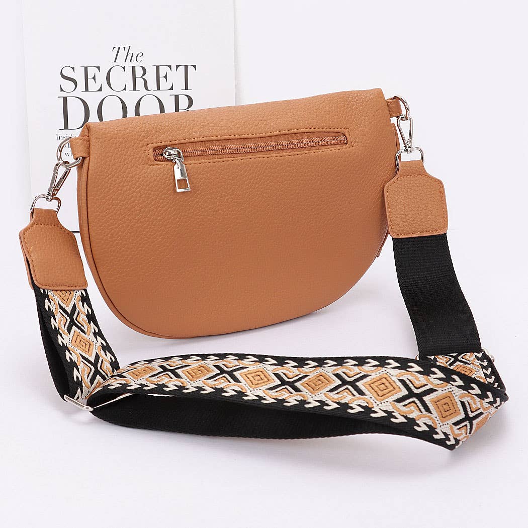 Faux Leather Crossbody Bag Belt