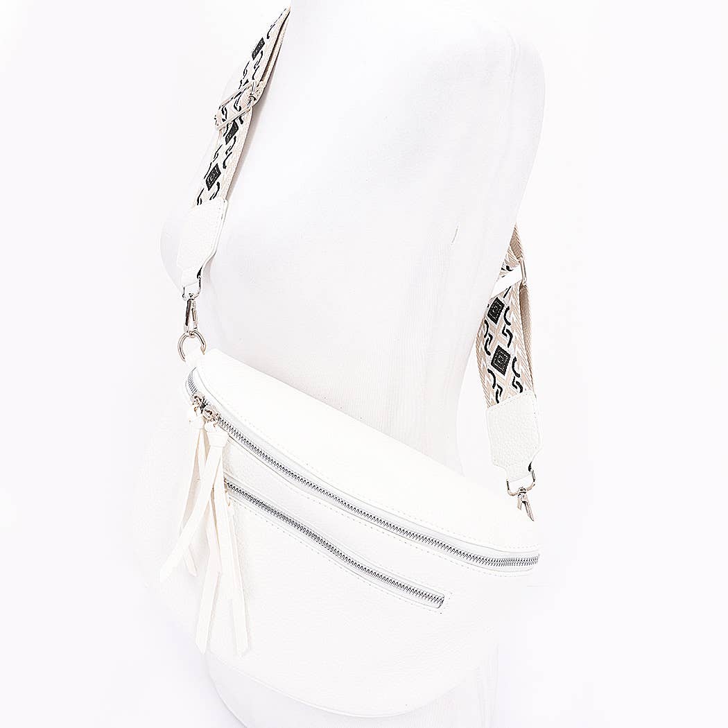 Faux Leather Crossbody Bag Belt