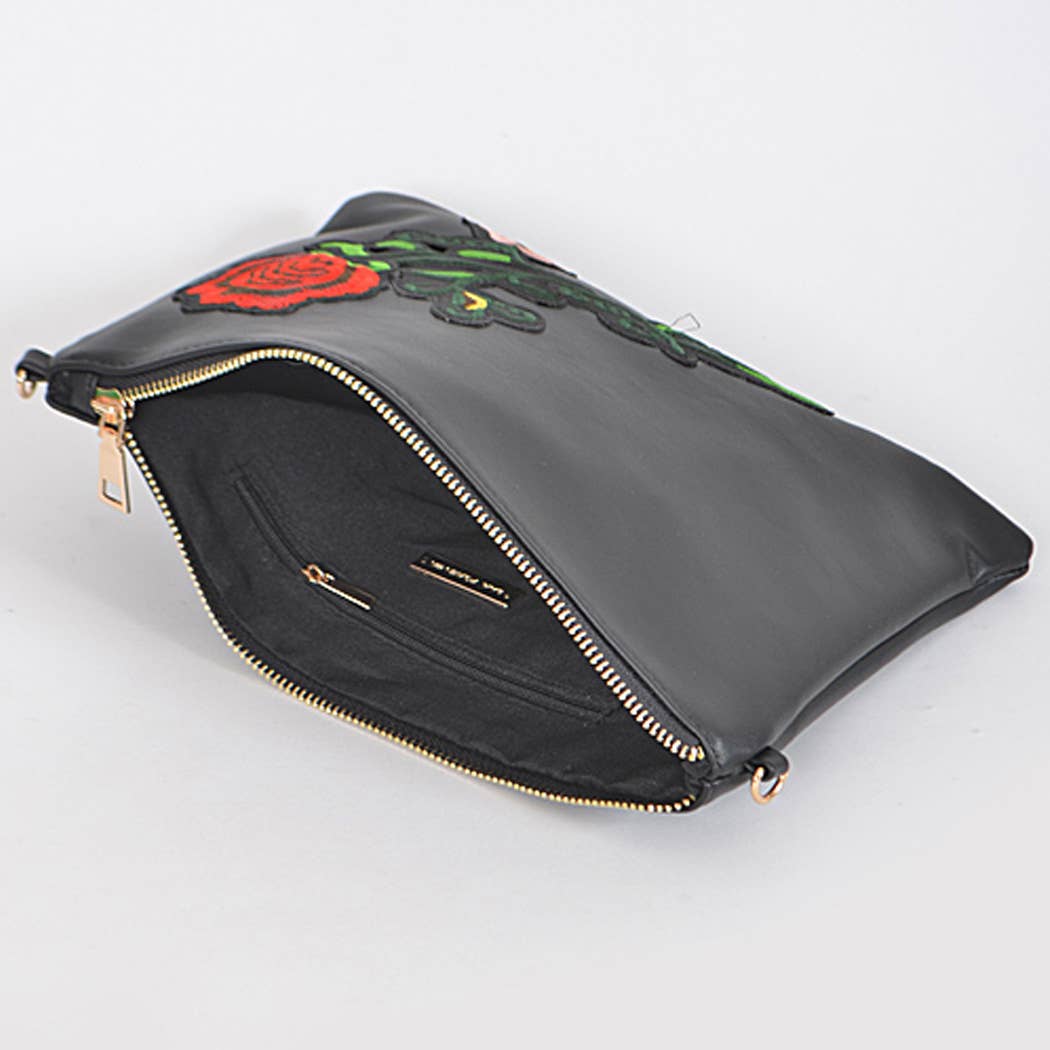 Lovely Rose Clutch * 11W*8H*0.5D