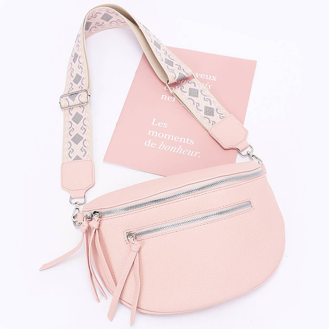 Faux Leather Crossbody Bag Belt