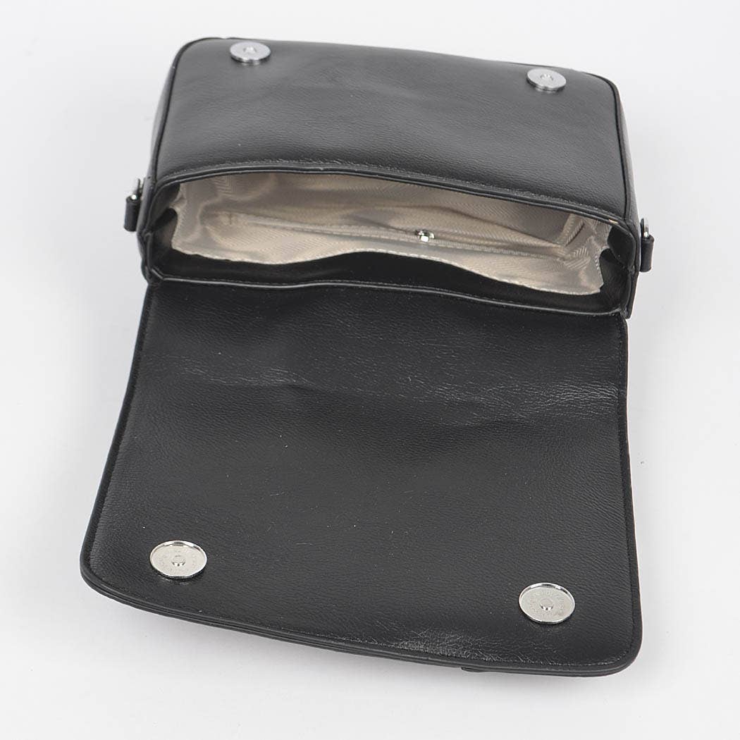 Vegan Leather Metal Studded Jacket Clutch