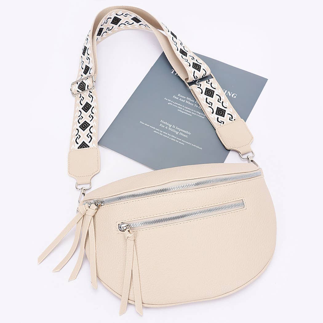 Faux Leather Crossbody Bag Belt