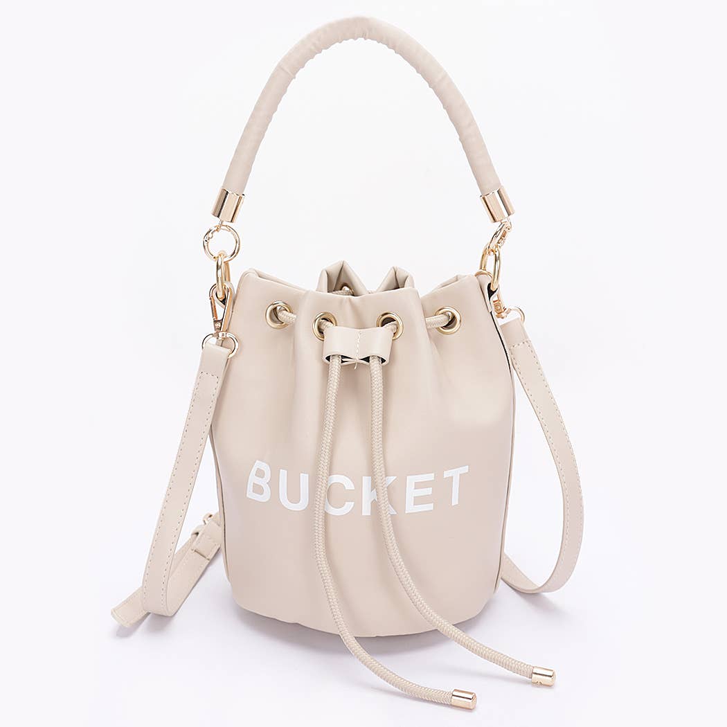 Faux Leather Bucket Bag