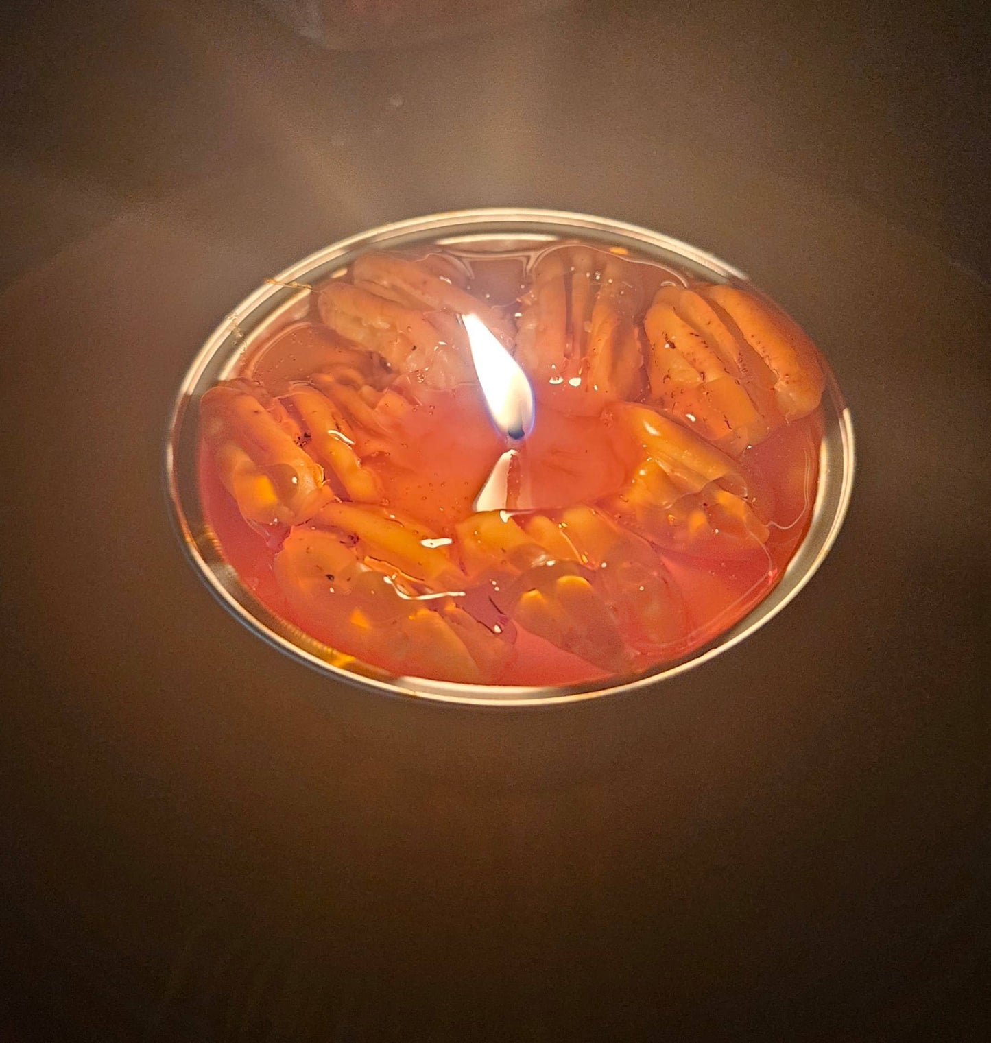 Pecan pie tin candle