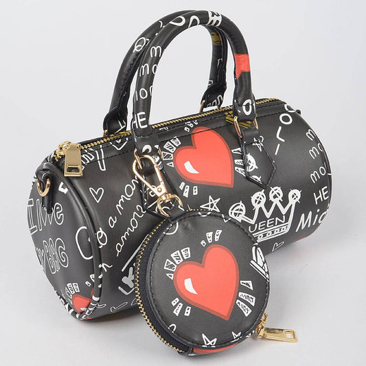 Graffiti Boston Bag W/airpod Purse