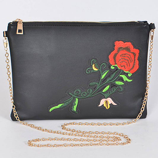 Lovely Rose Clutch * 11W*8H*0.5D