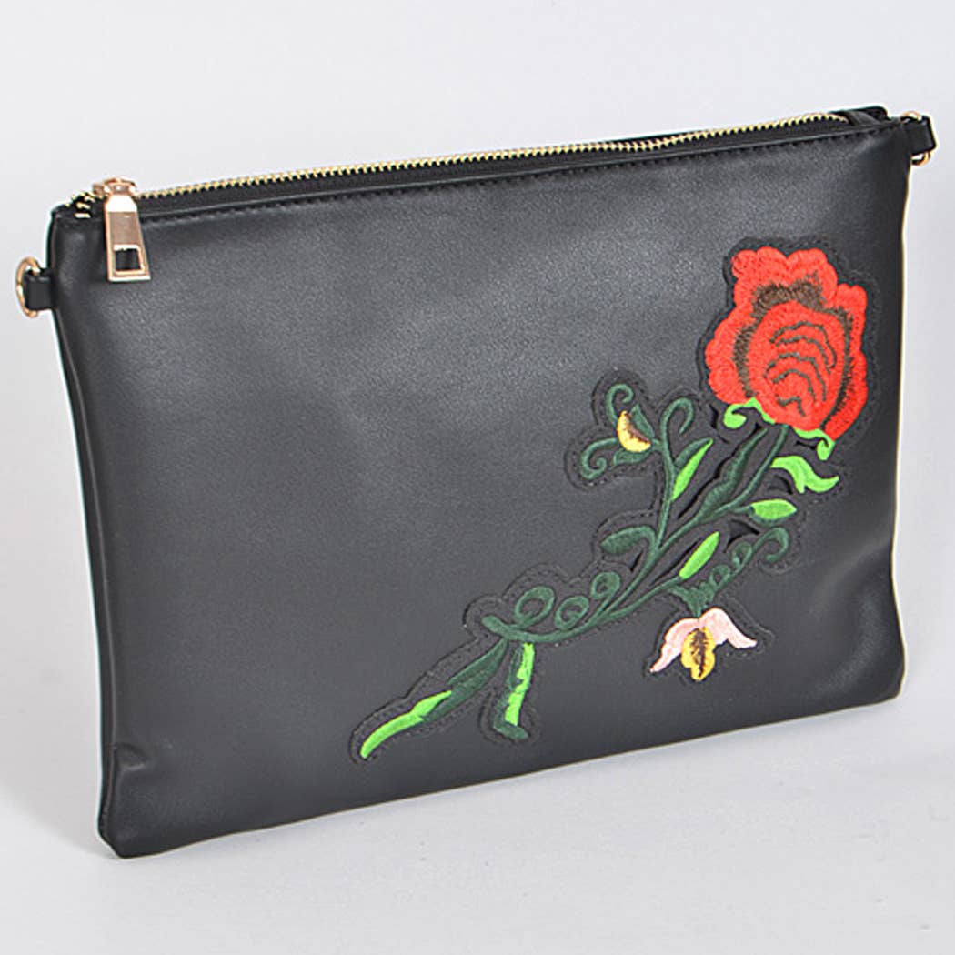 Lovely Rose Clutch * 11W*8H*0.5D