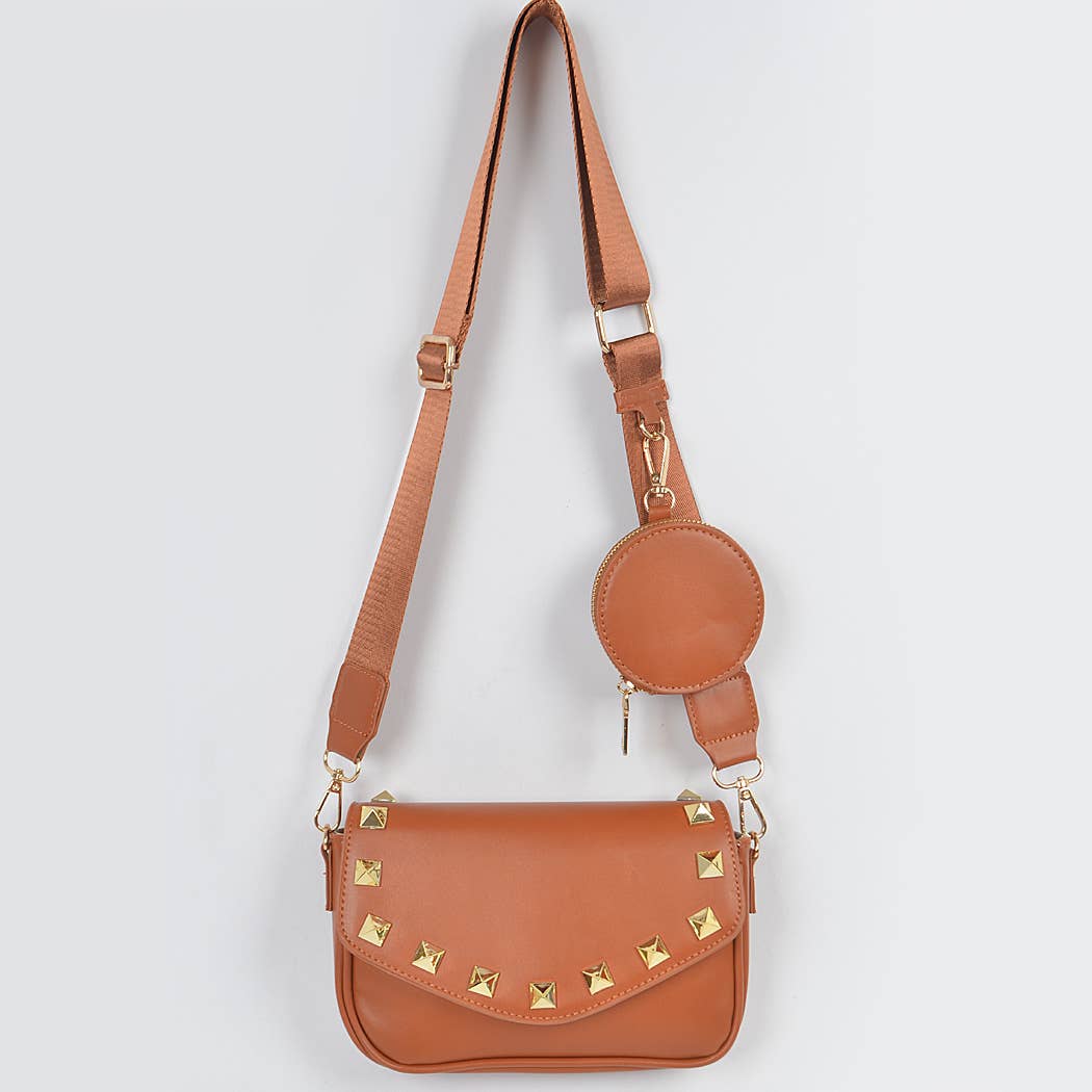 Medium Stud Bag W/Air Pod Purse