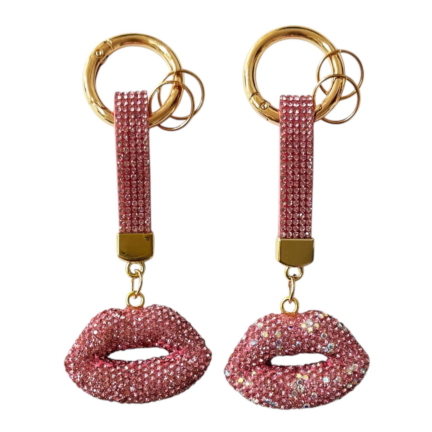 Rhinestone Lips Keychain