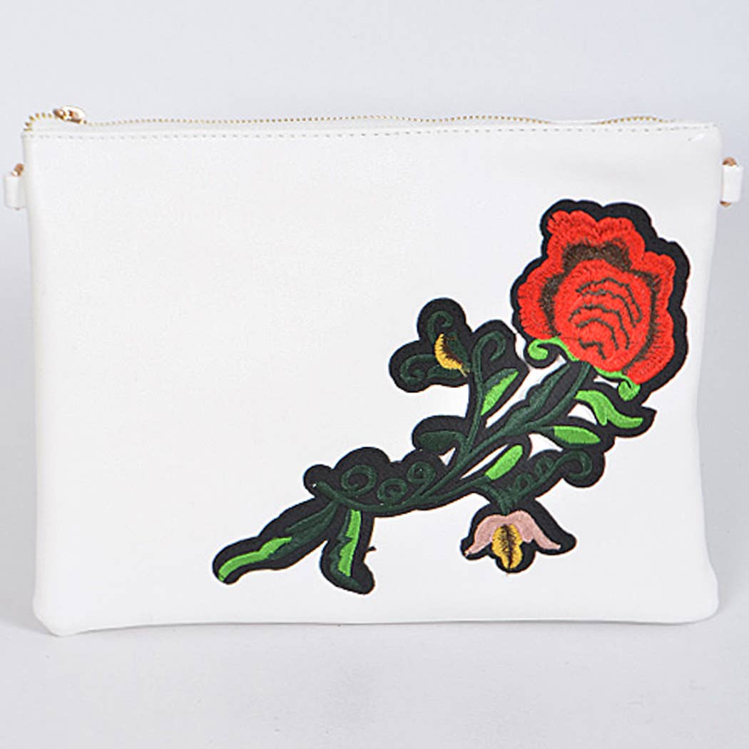 Lovely Rose Clutch * 11W*8H*0.5D