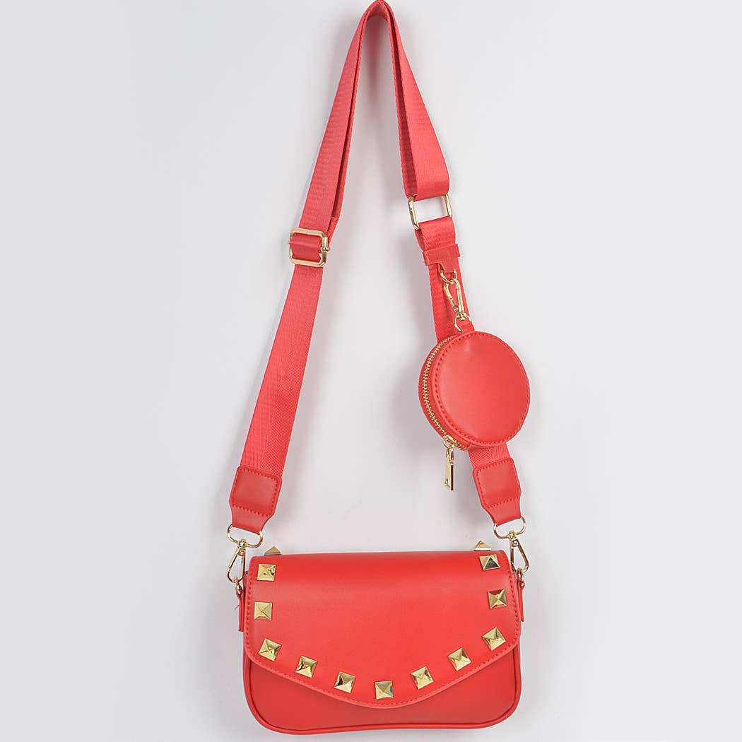 Medium Stud Bag W/Air Pod Purse