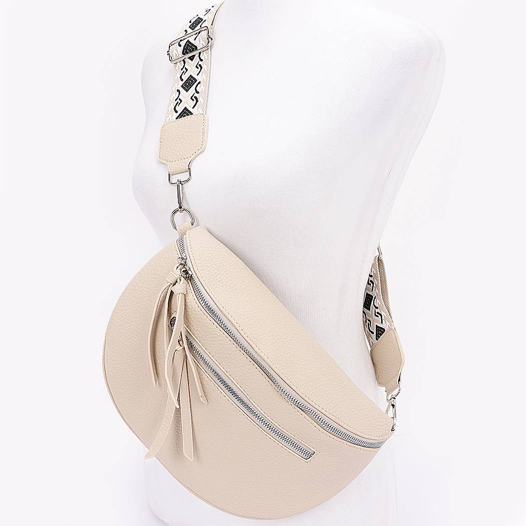 Faux Leather Crossbody Bag Belt