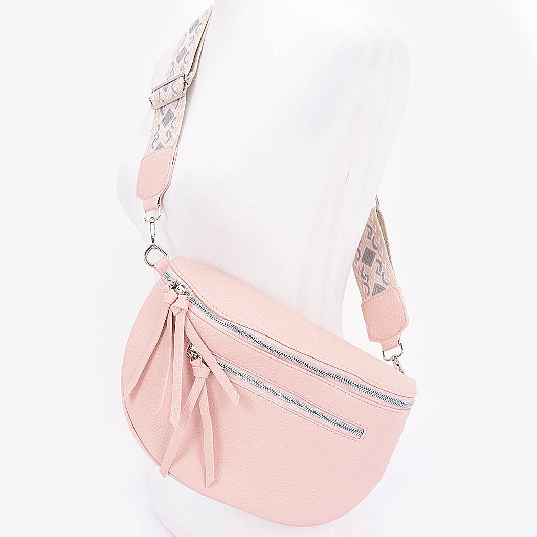 Faux Leather Crossbody Bag Belt